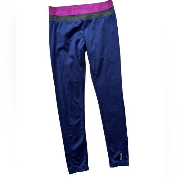 Reebok leggings with wide elastic logo waistband size M - Picture 3 of 5